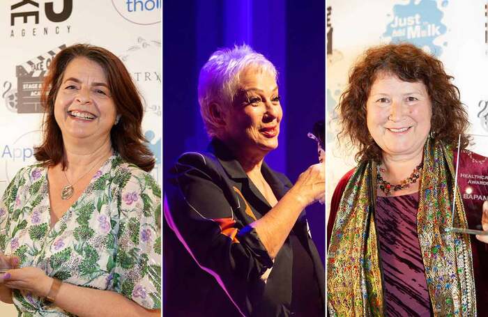 Well-being consultant Kate Baum, Denise Welch and Claire Cordeaux, director of the British Association for Performing Arts Medicine, who all spoke at Industry Minds Awards 2022