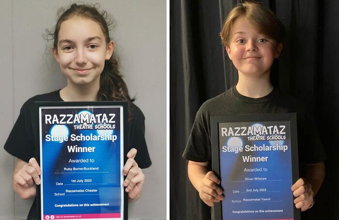 The Stage/Razzamataz scholarship winners include Ruby Burns-Buckland and Oliver Wilshaw