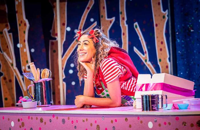 Paislie Reid in Red Riding Hood at Liverpool Everyman and Playhouse. Photo: Marc Brenner