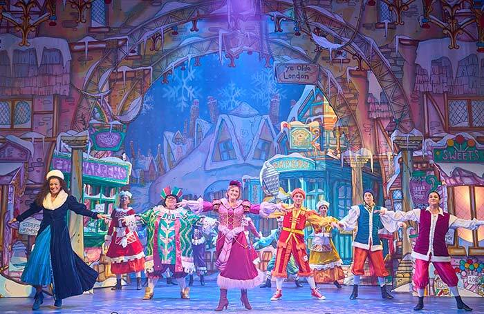 The cast of Dick Whittington at Nottingham Playhouse. Photo: Manuel Harlan