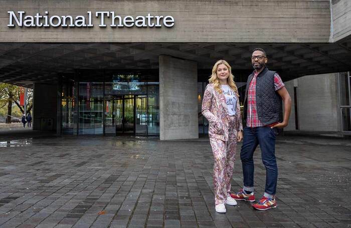 Curator Kate Bryan with artist Curtis Holder. Photo: Cameron Slater