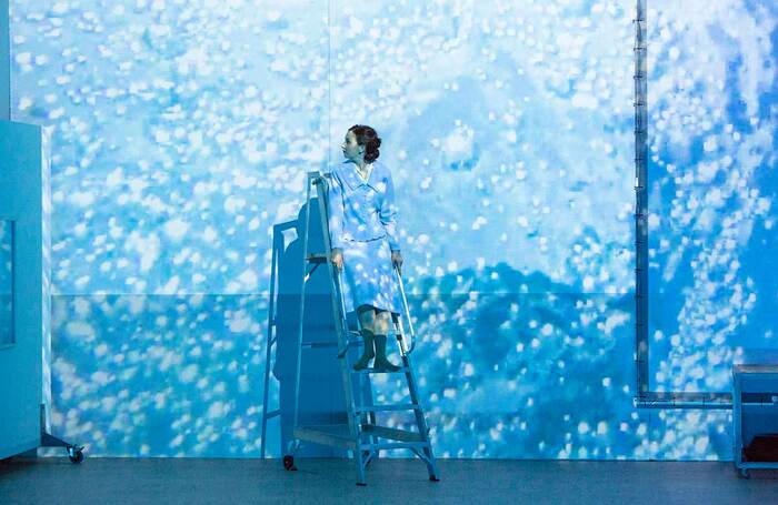 Amy Ní Fhearraigh in Least Like the Other: Searching for Rosemary Kennedy at the Linbury Theatre, Royal Opera House, London. Photo: Kip Carroll