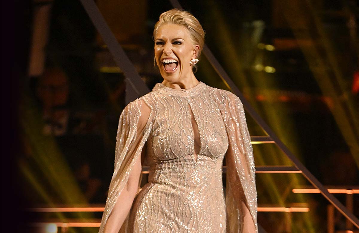 Hannah Waddingham at the Olivier Awards. Photo: SOLT