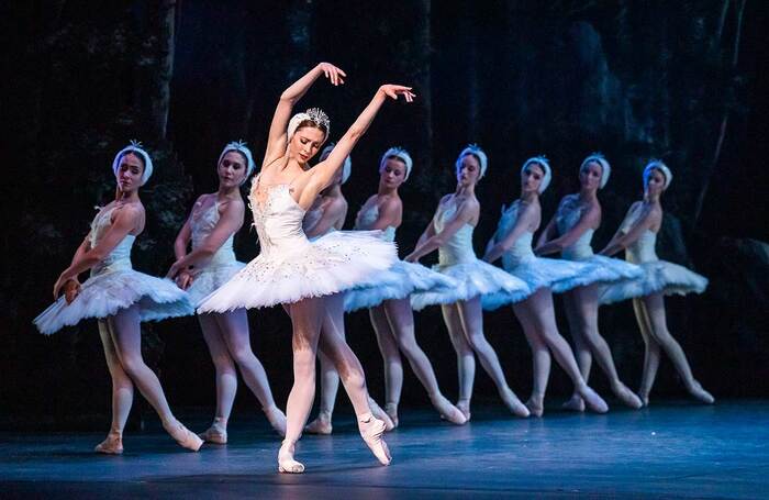 Emma Hawes in Swan Lake at London Coliseum. Photo: Tristram Kenton