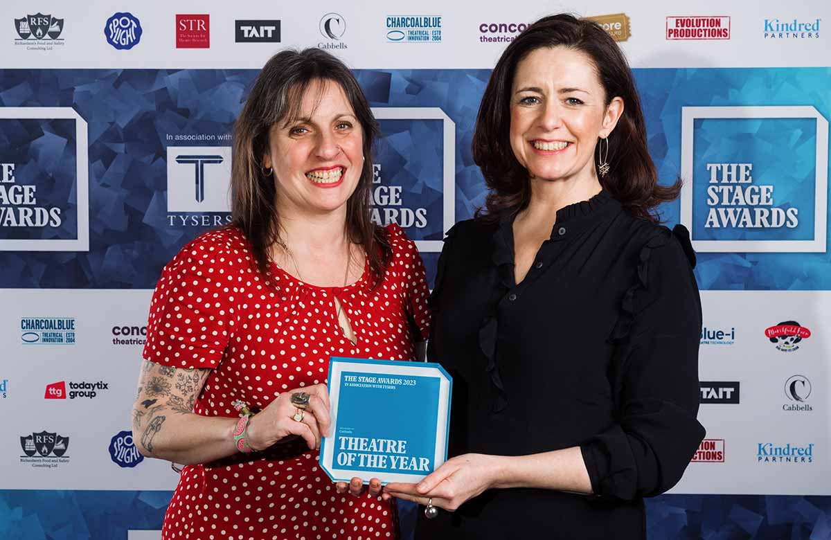 Lyric Theatre head of customer services Julie McKegney and senior producer Morag Keating at The Stage Awards 2023. Photo: Alex Brenner