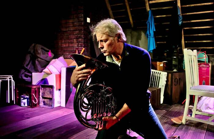 Jonathan Guy Lewis in I Found My Horn at White Bear Theatre, London. Photo: Max Hamilton-Mackenzie