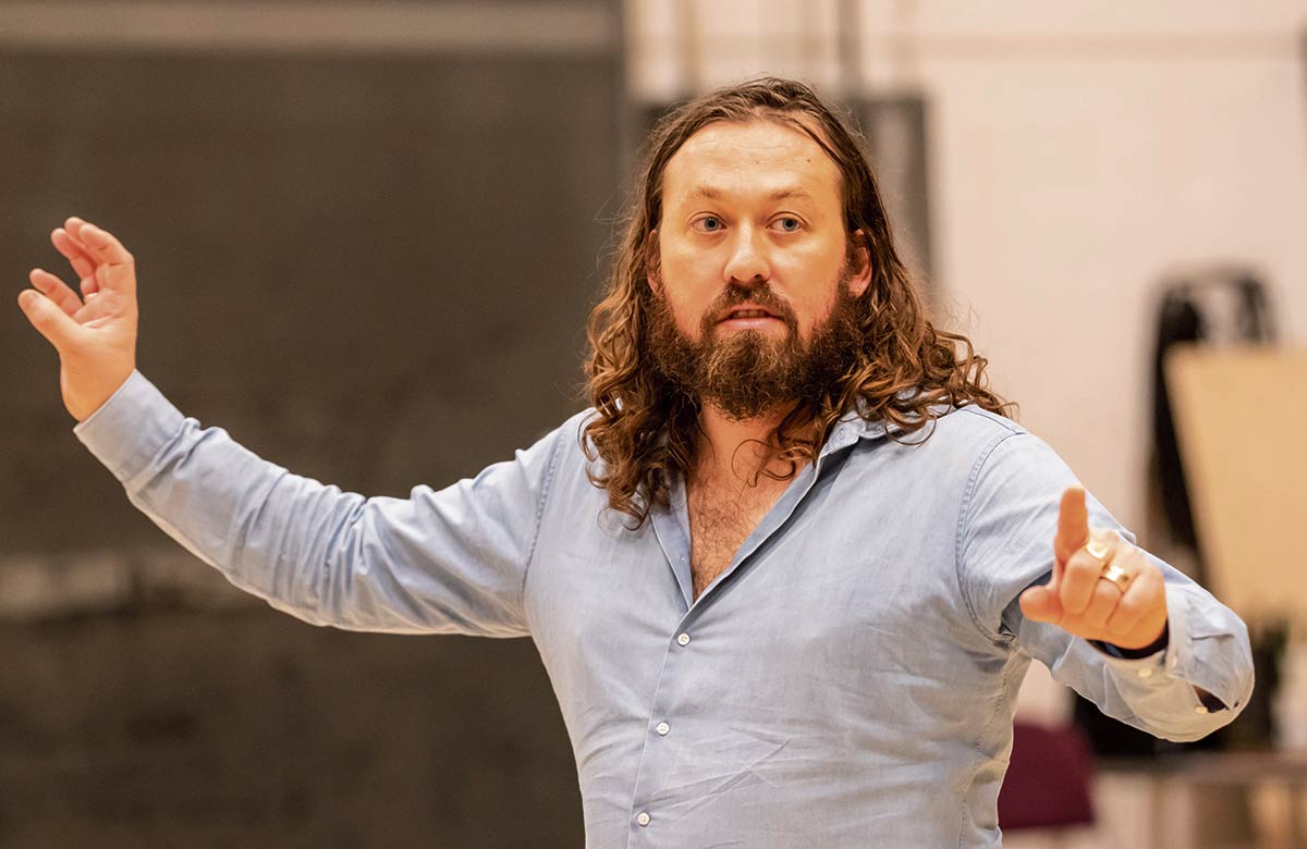 Simon Stone in rehearsal for Phaedra at London's National Theatre. Photo: Johan Persson