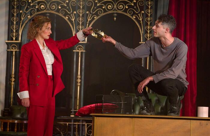 Laura Matthews and Daniel Burke in Richard II at Holy Trinity Church, Guildford. Photo: Mark Dean