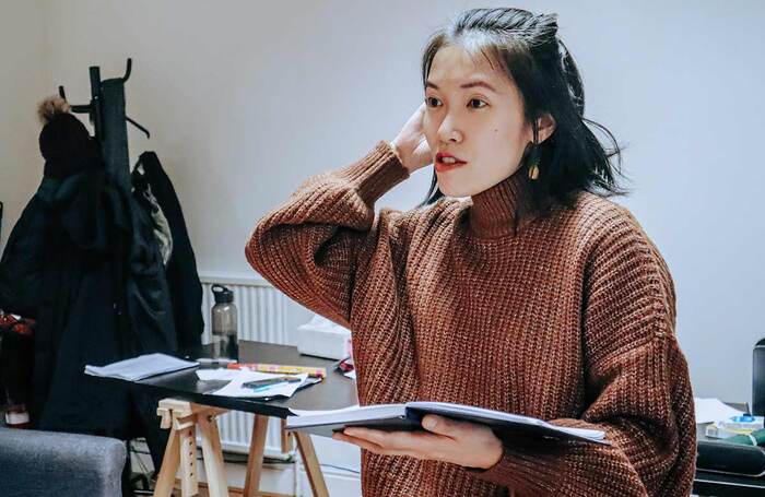 Writer and director Isabella Leung in rehearsal for her work A Bouffon Play About Hong Kong, playing at Manchester's Home