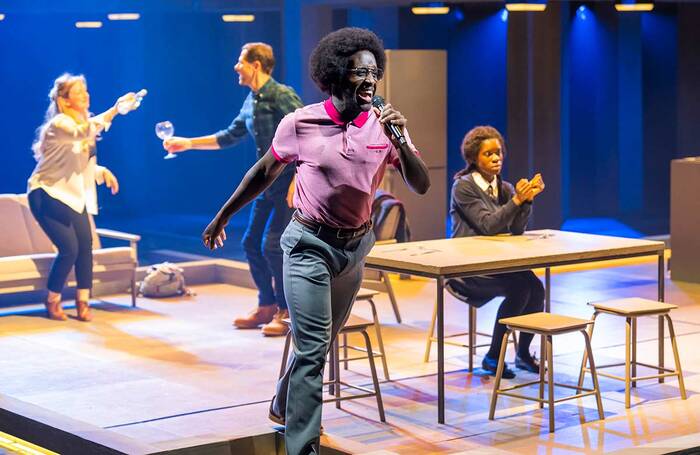 Baker Mukasa in Standing at the Sky’s Edge at the Olivier, National Theatre, London. Photo: Tristram Kenton