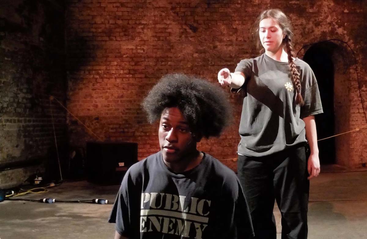 Abdul Jalloh and Shakira Riddell-Morales in Gun to Your Head at Vault Festival, London