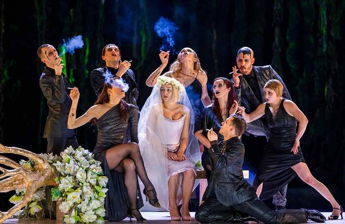 Asmik Grigorian (centre) in Rusalka at the Royal Opera House, London. Photo: Tristram Kenton