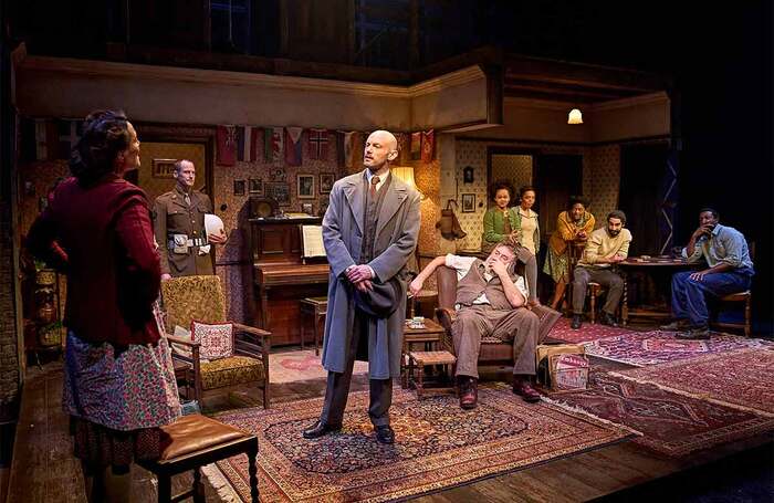 The company in Trouble in Butetown at Donmar Warehouse, London. Photo: Manuel Harlan