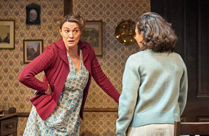 Sarah Parish and Rita Bernard-Shaw in Trouble in Butetown at Donmar Warehouse, London. Photo: Manuel Harlan