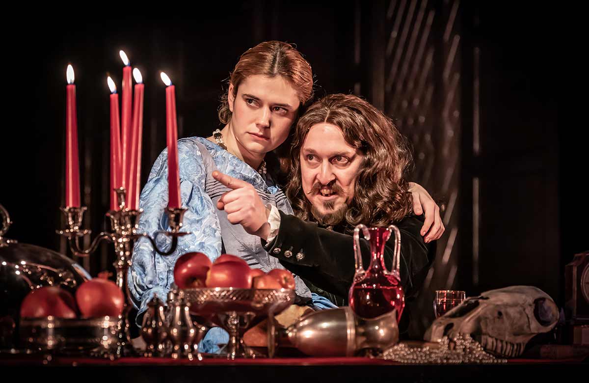 Alison Oliver and Leo Bill in Women, Beware the Devil at the Almeida Theatre, London. Photo: Marc Brenner