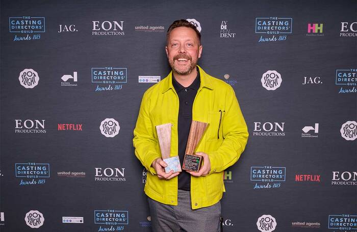 Stuart Burt at the Casting Directors' Guild's 2023 awards, where he won two awards. Photo: Scarlet Page