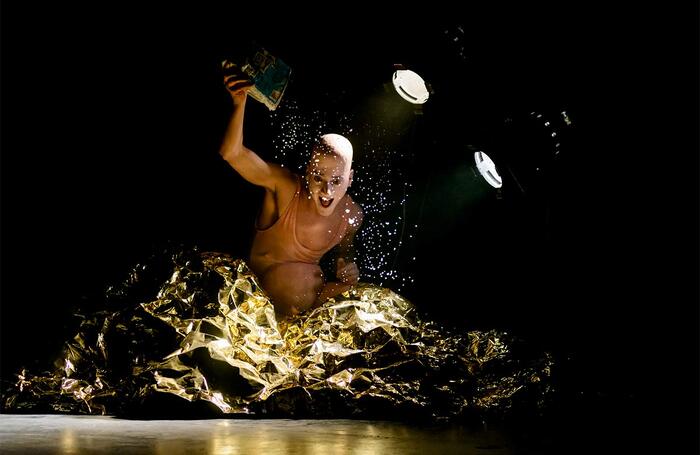 Euripides Laskaridis in Titans at the Coronet Theatre, London. Photo: Elina Giounanli