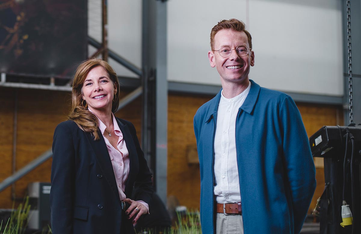 Darcey Bussell and chief executive James Mackenzie-Blackman outside Theatre Royal Plymouth. Photo: Steve Haywood