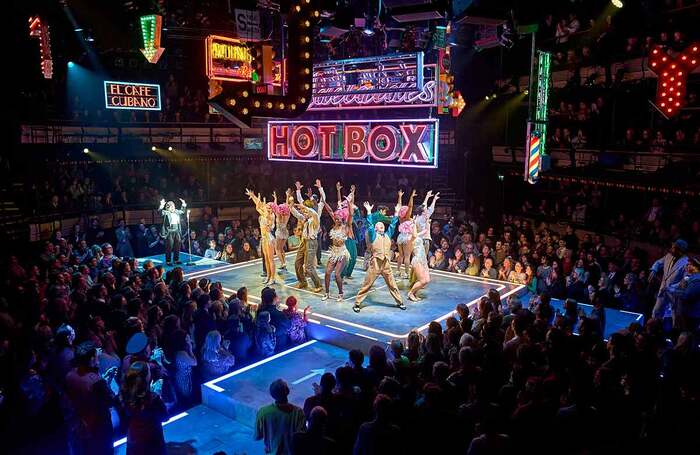 Cast of Guys and Dolls at the Bridge Theatre, London. Photo: Manuel Harlan