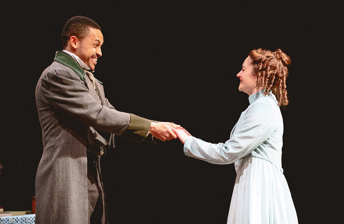 Aron Julius and Paula Lane in Quality Street in New Vic, Newcastle-under-Lyme. Photo: Andrew Billington