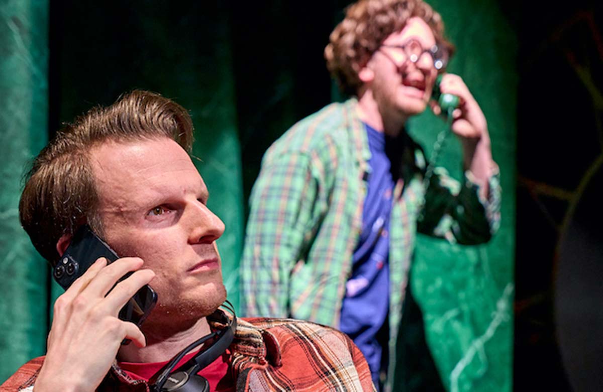 Dave Hearn and Michael Dylan in The Time Machine at Derby Theatre. Photo: Manuel Harlan