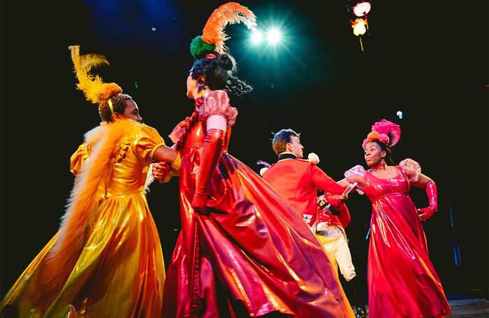 The ensemble dance in Quality Street in New Vic, Newcastle-under-Lyme. Photo: Andrew Billington