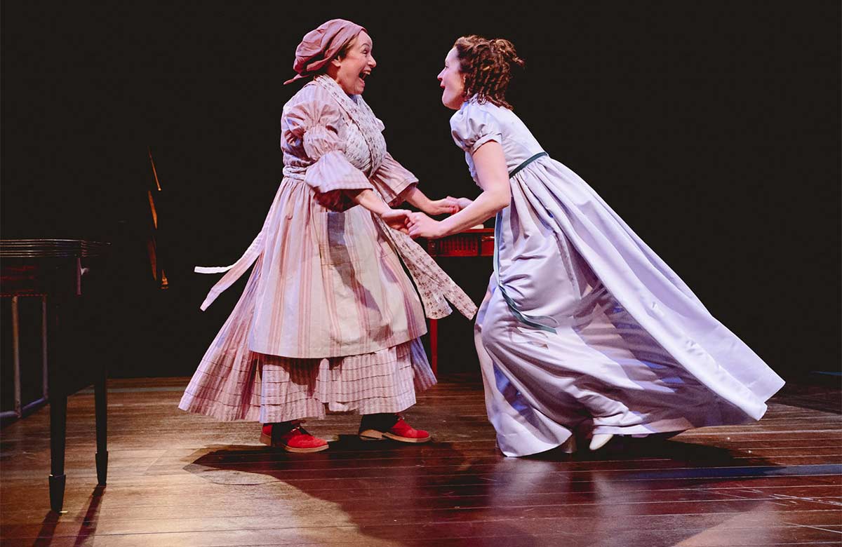 Gilly Tompkins and Paula Lane in Quality Street in New Vic, Newcastle-under-Lyme. Photo: Andrew Billington