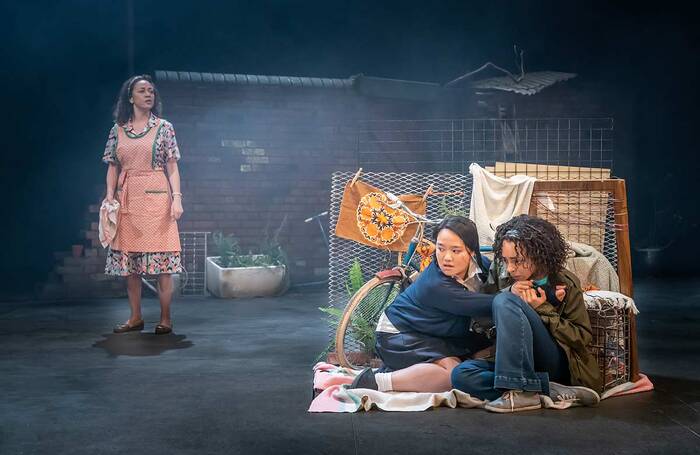 Alicya Eyo, Nadia Anim and Saffron Dey in Top Girls at the Everyman Playhouse, Liverpool. Photo: Marc Brenner