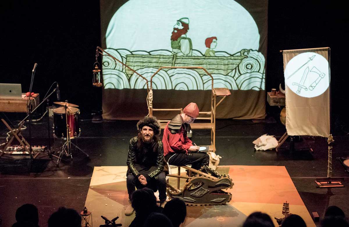 Jack Dean and Andrew Armfield in Vinland at Wardrobe Theatre, Bristol. Photo: Ben Borley