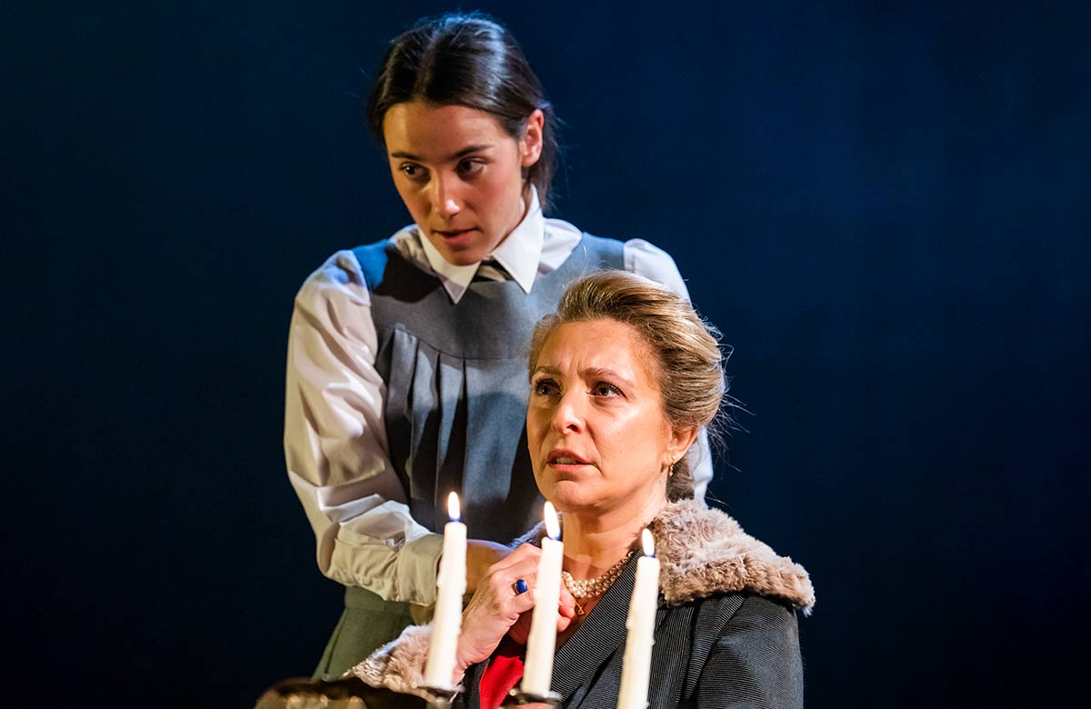  Tracy-Ann Oberman and Gráinne Dromgoole in The Merchant of Venice 1936 at Watford Palace Theatre and touring. Photo: Tristram Kenton