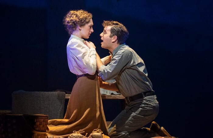 Micaela Diamond and Ben Platt in Parade at Bernard B Jacobs Theatre, New York. Photo: Joan Marcus