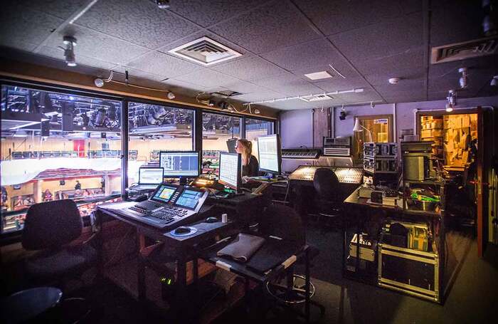 Control box at the New Vic Theatre in Staffordshire. Photo: Andrew Billington