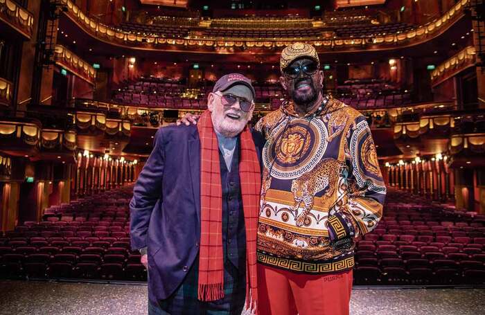 The Temptations manager Shelly Berger with Otis Williams at the Prince Edward Theatre, London. Photo: Craig Sugden