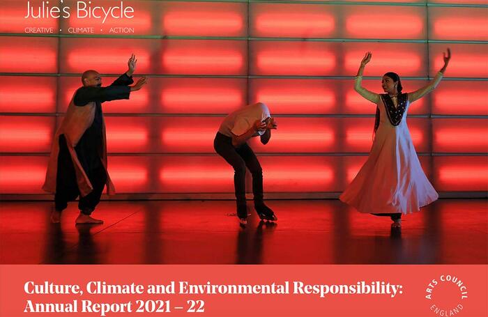 The opening page of Julie’s Bicycle and ACE's Culture, Climate and Environmental Responsibility: Annual Report 2021-22