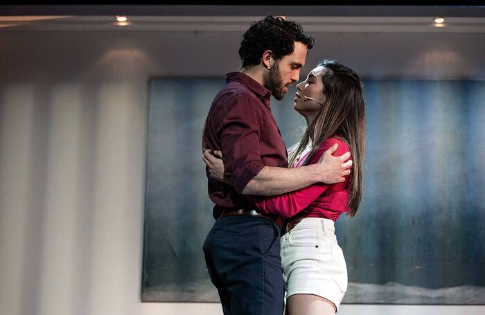 Nuno Queimado and Rumi Sutton in Mayflies at Theatre Royal, York. Photo: Sam Taylor