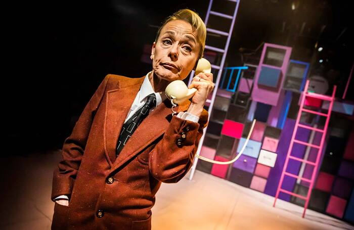 Tracie Bennett in How to Succeed in Business Without Really Trying at Southwark Playhouse, London. Photo: Pamela Raith