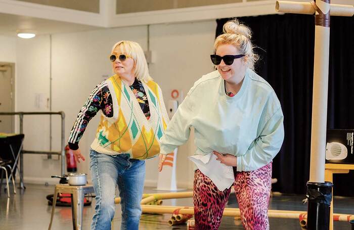 Samantha Power and Katherine Pearce in rehearsals for No Pay? No Way! at Manchester’s Royal Exchange Theatre. Photo: Ella Mayamothi