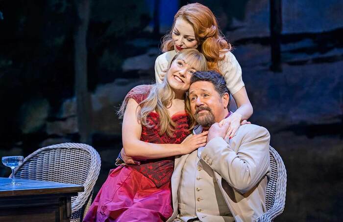 Laura Pitt-Pulford, Anna Unwin and Michael Ball in Aspects of Love at the Lyric Theatre, London. Photo: Tristram Kenton