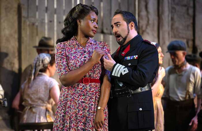 Nardus Williams and Biagio Pizzuti in L’Elisir D’Amore at Glyndebourne, Lewes. Photo: Bill Knight