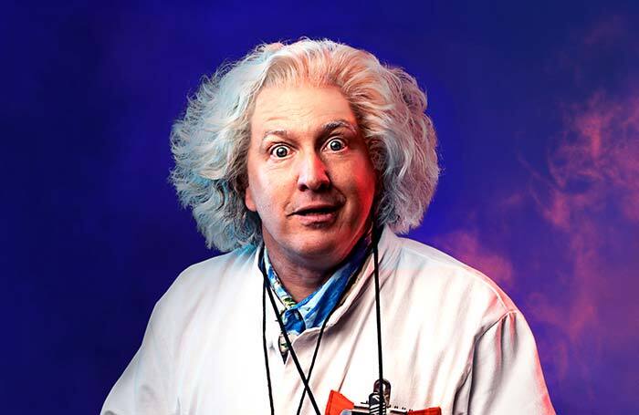 Cory English as Doc Brown in Back to the Future the Musical. Photo: Matt Crockett