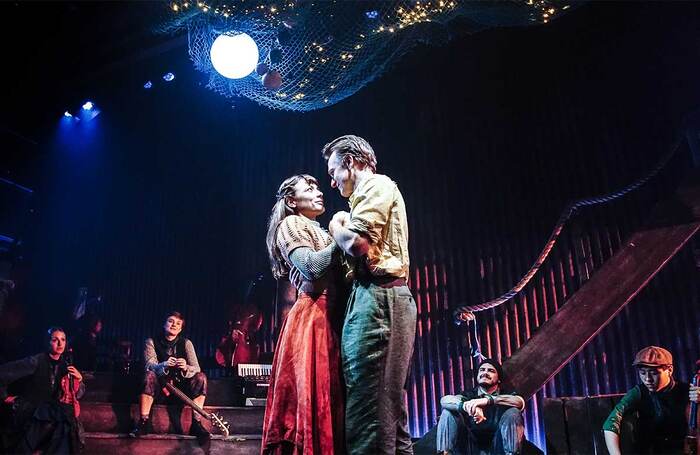 Molly Osborne and Jamie Parker in The Curious Case of Benjamin Button at Southwark Playhouse Elephant, London. Photo: Juan Coolio