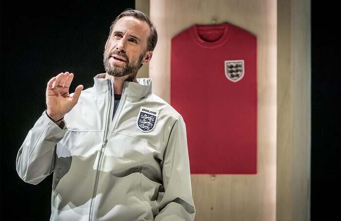 Joseph Fiennes in Dear England at the Olivier, National Theatre, London. Photo: Marc Brenner