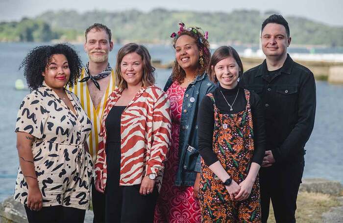 Malaika Kegode, Tom Jackson Greaves, Sara Rhodes, Bee Jarvis, Natasha Pavey and John Haidar, June 2023, Photo: Steve Haywood