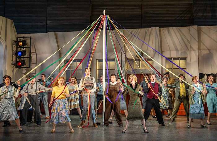 The cast of The Bartered Bride at Garsington Opera, Wormsley, Buckinghamshire. Photo: Alice Pennefather