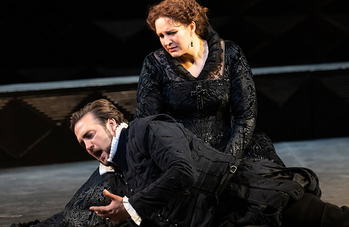 Brian Jagde and Lise Davidsen in Don Carlo at the Royal Opera House, London. Photo: Bill Cooper