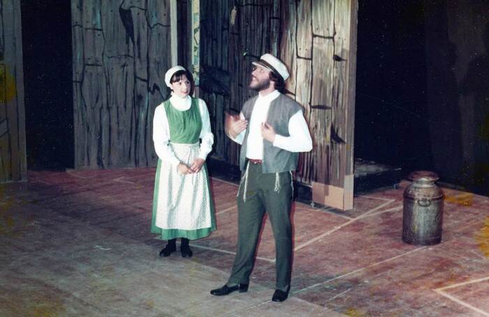 Howard Sherman with Betsy Giovine in a community theatre production of Fiddler on the Roof by the Orange Players in 1978