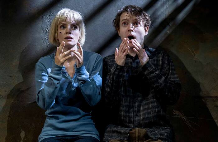 Lily Allen and Matthew Tennyson in The Pillowman at Duke of York’s Theatre, London. Photo: Johan Persson