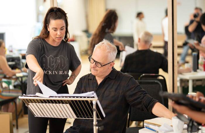 Cast member Philippa Stefani with director Dominic Cooke. Photo: Johan Persson