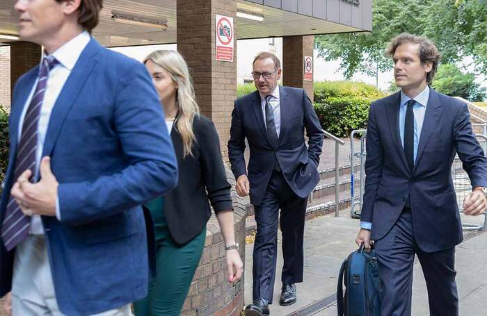 Actor Kevin Spacey leaves Southwark Crown Court, London, on July 5, 2023. Photo: Shutterstock