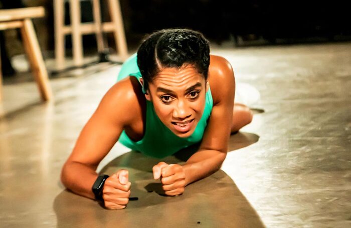 Dominique Tipper in Union at Arcola Theatre, London. Photo: Lidia Crisafulli